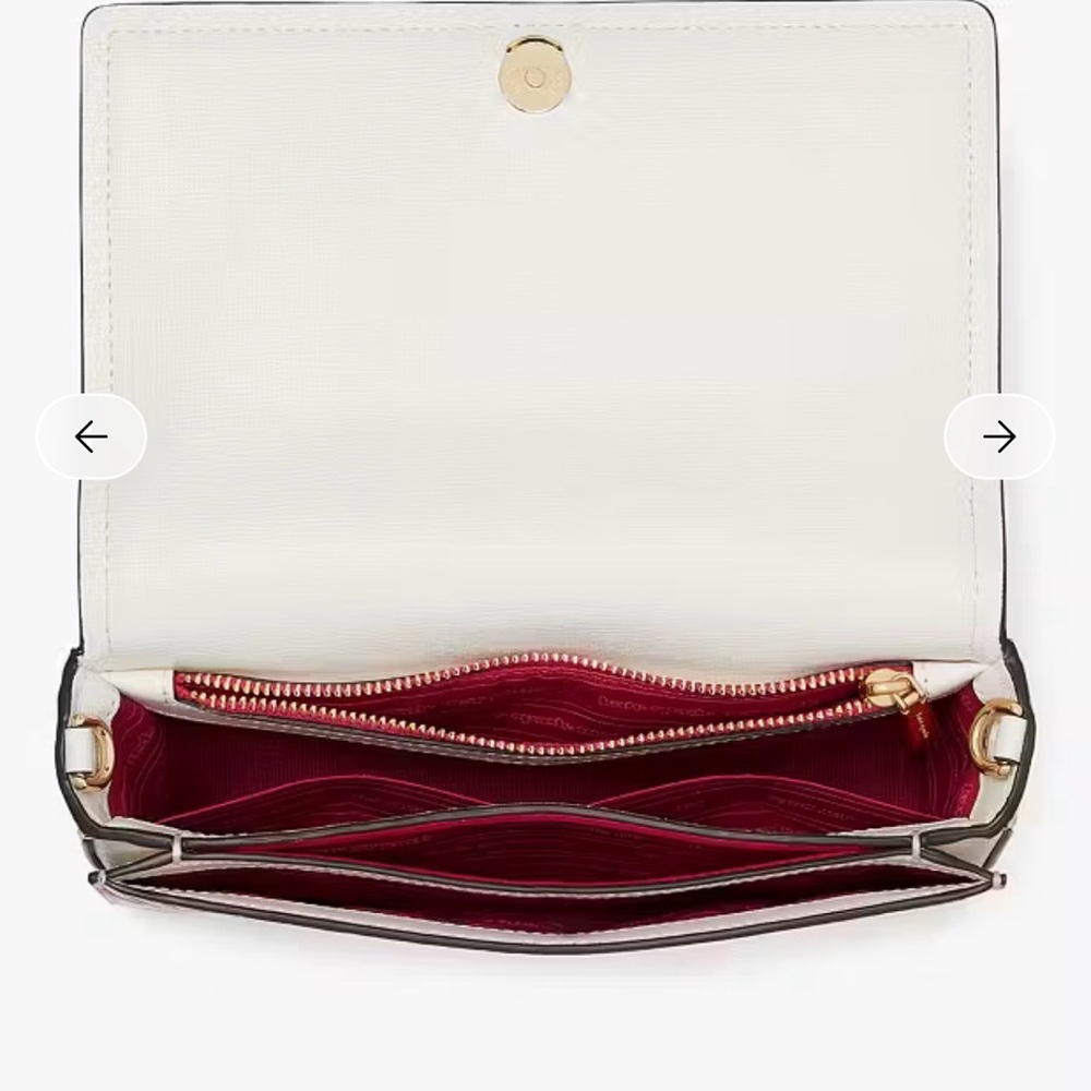 Kate Spade Morgan Pineapple Embossed Flap Chain Crossbody - Picture 7 of 11
